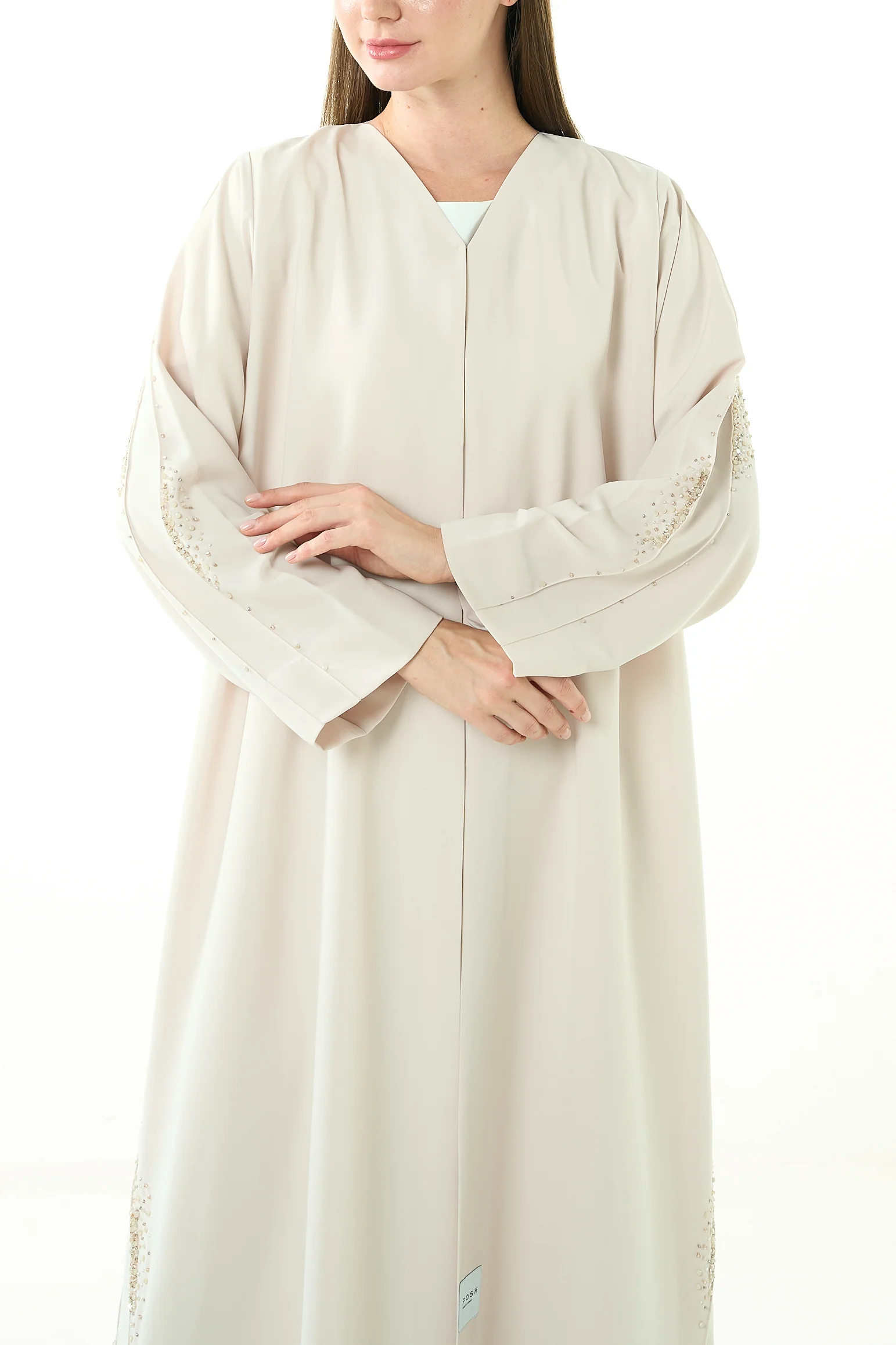 Beige Tokyo Crepe Abaya