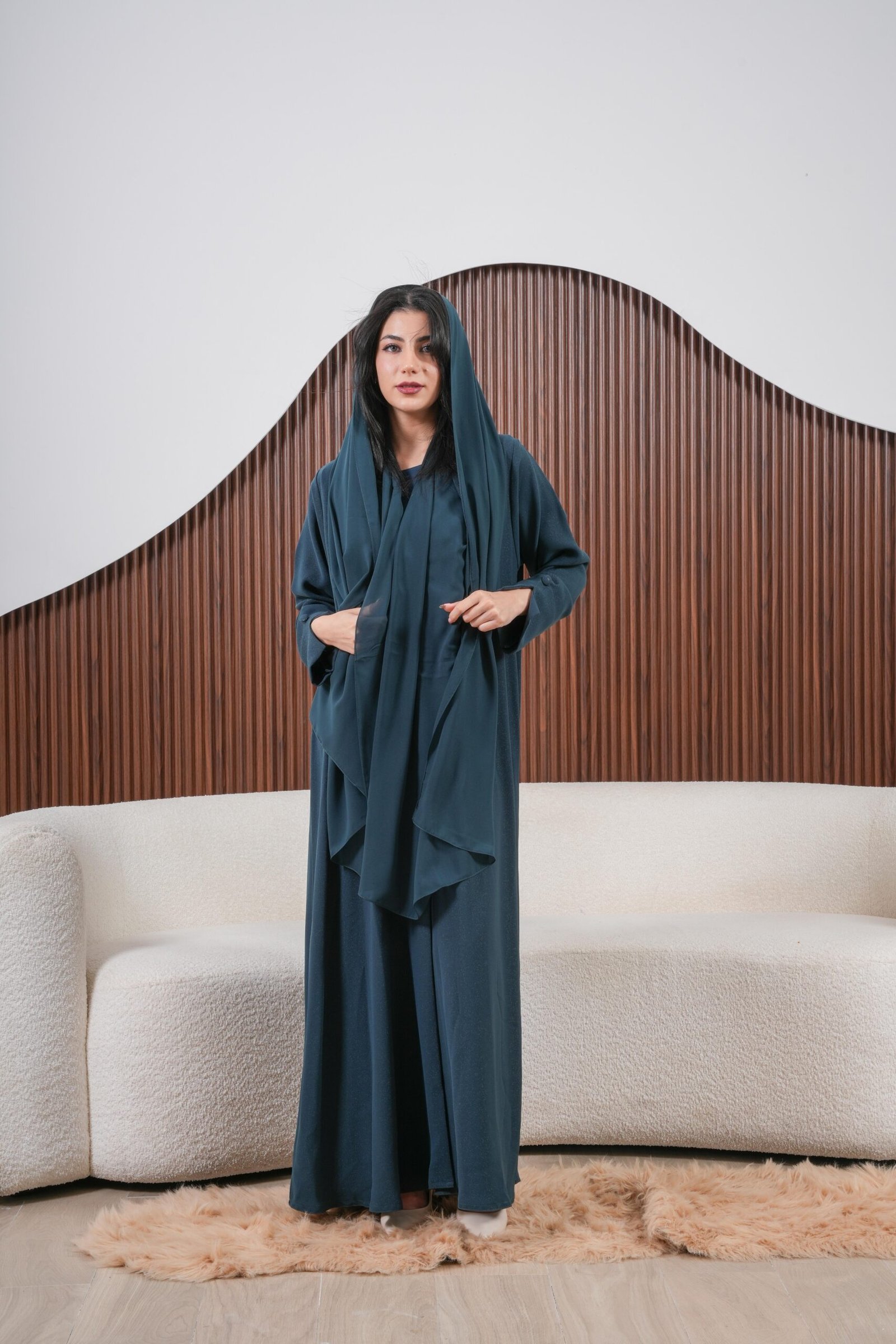 Sapphire Veil Abaya - Image 8